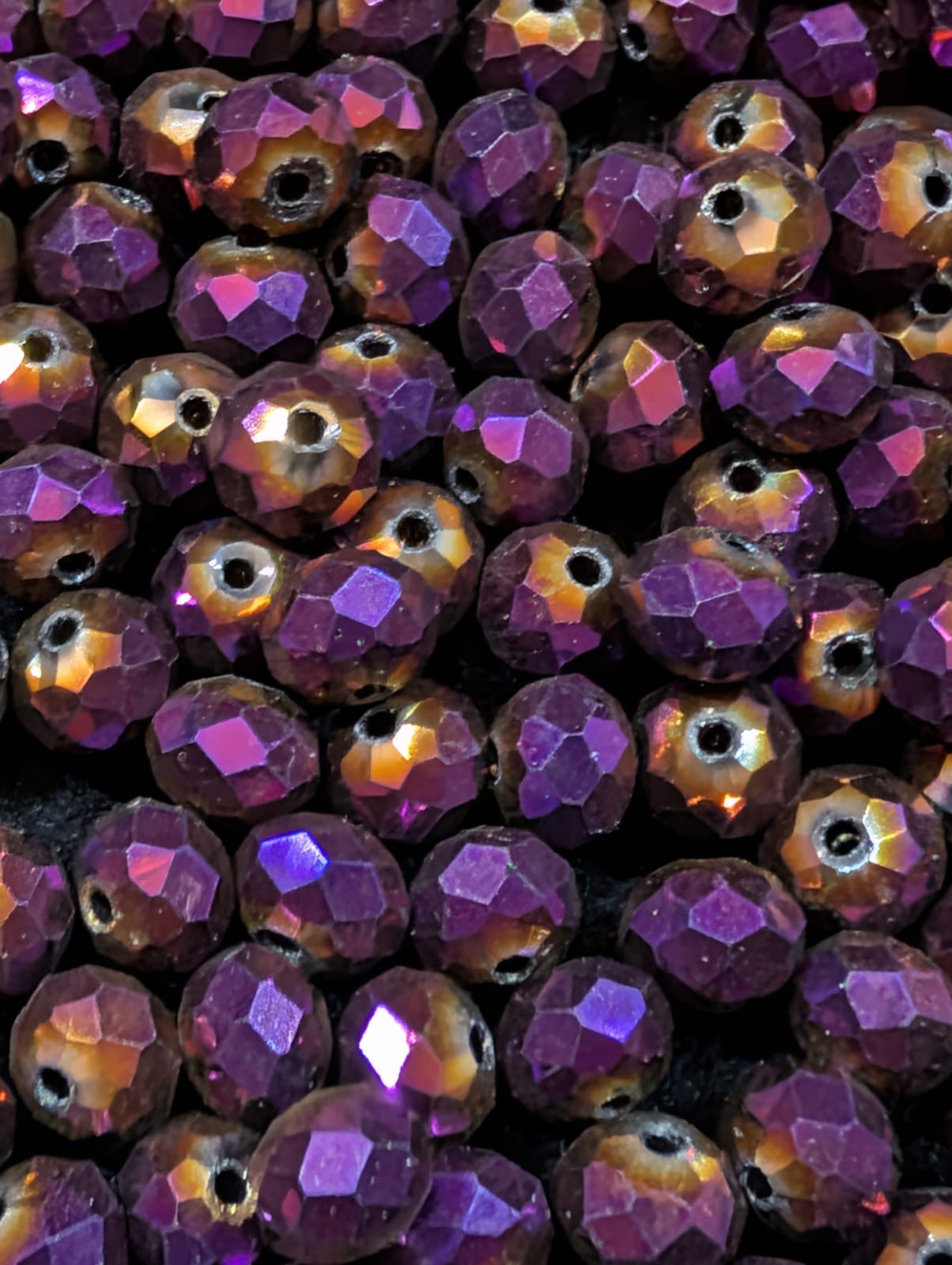 Paarse Facet kralen