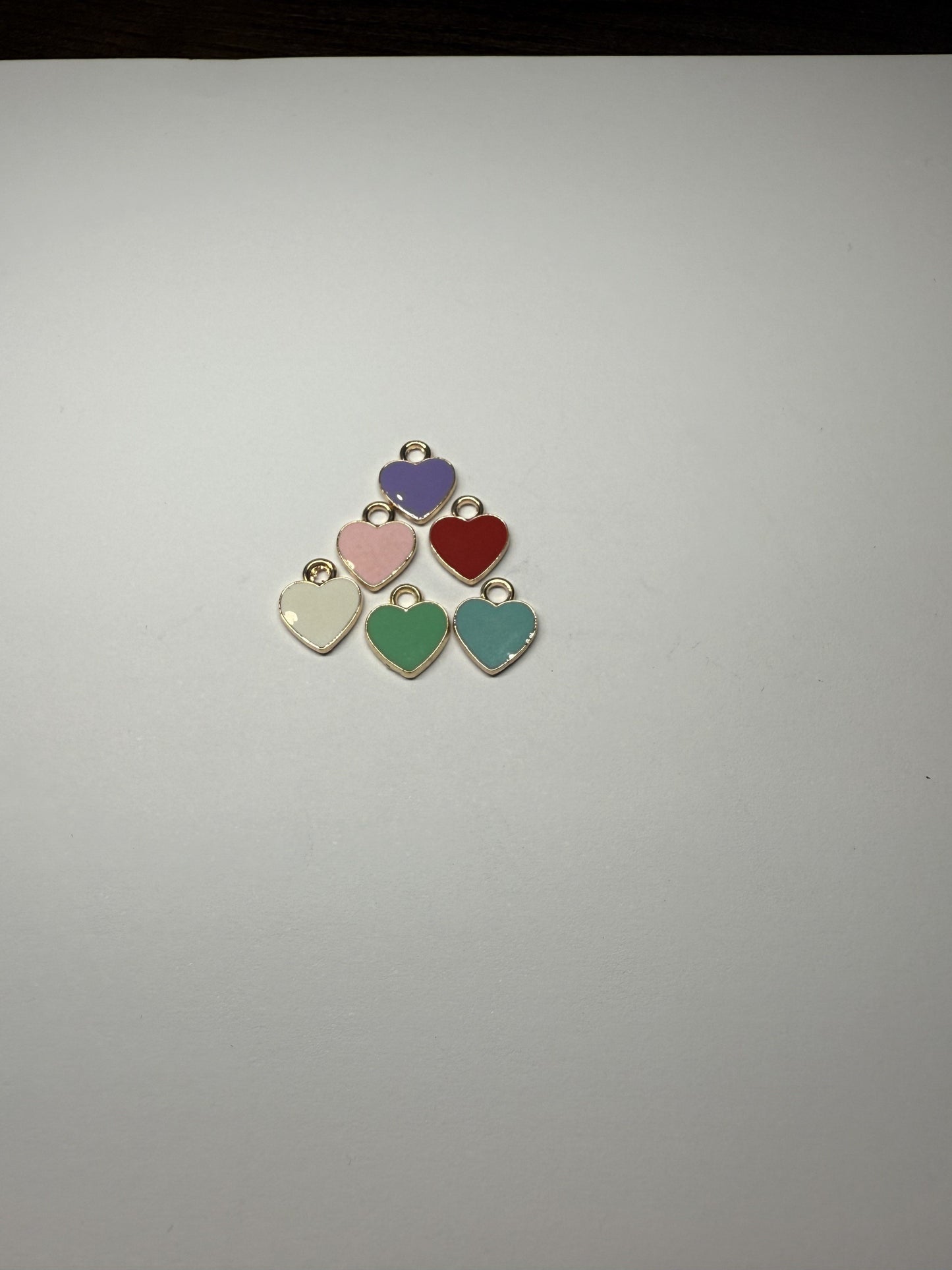 gekleurde hartjes, goud