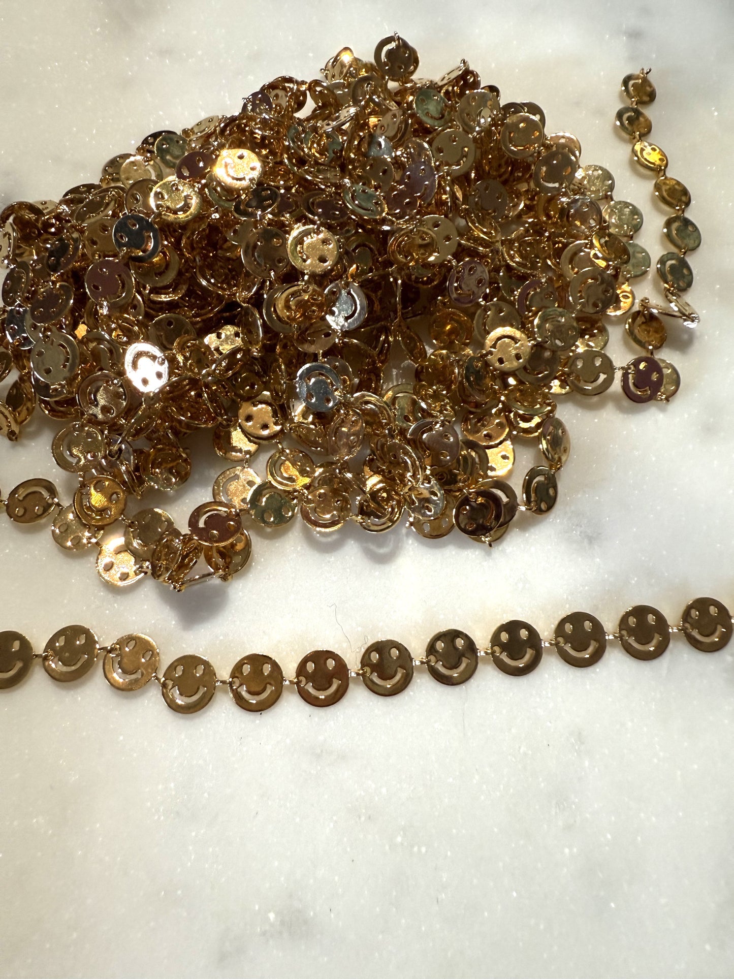 smiley ketting ( prijs per 10cm )