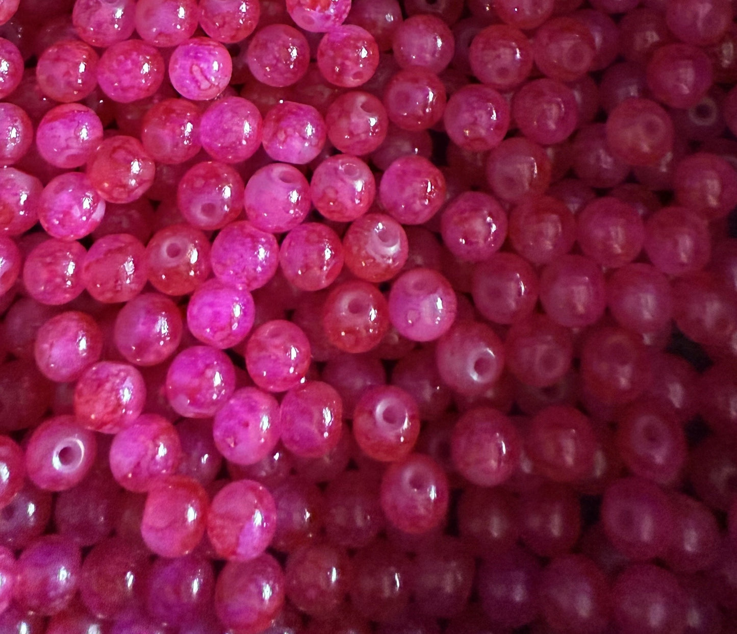 fuchsia roze acryl kraal
