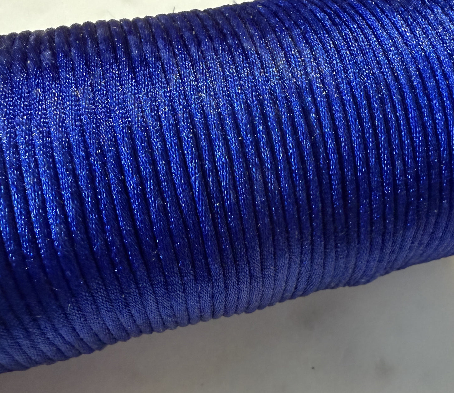 Satijnkoord marineblauw ( prijs is per meter )