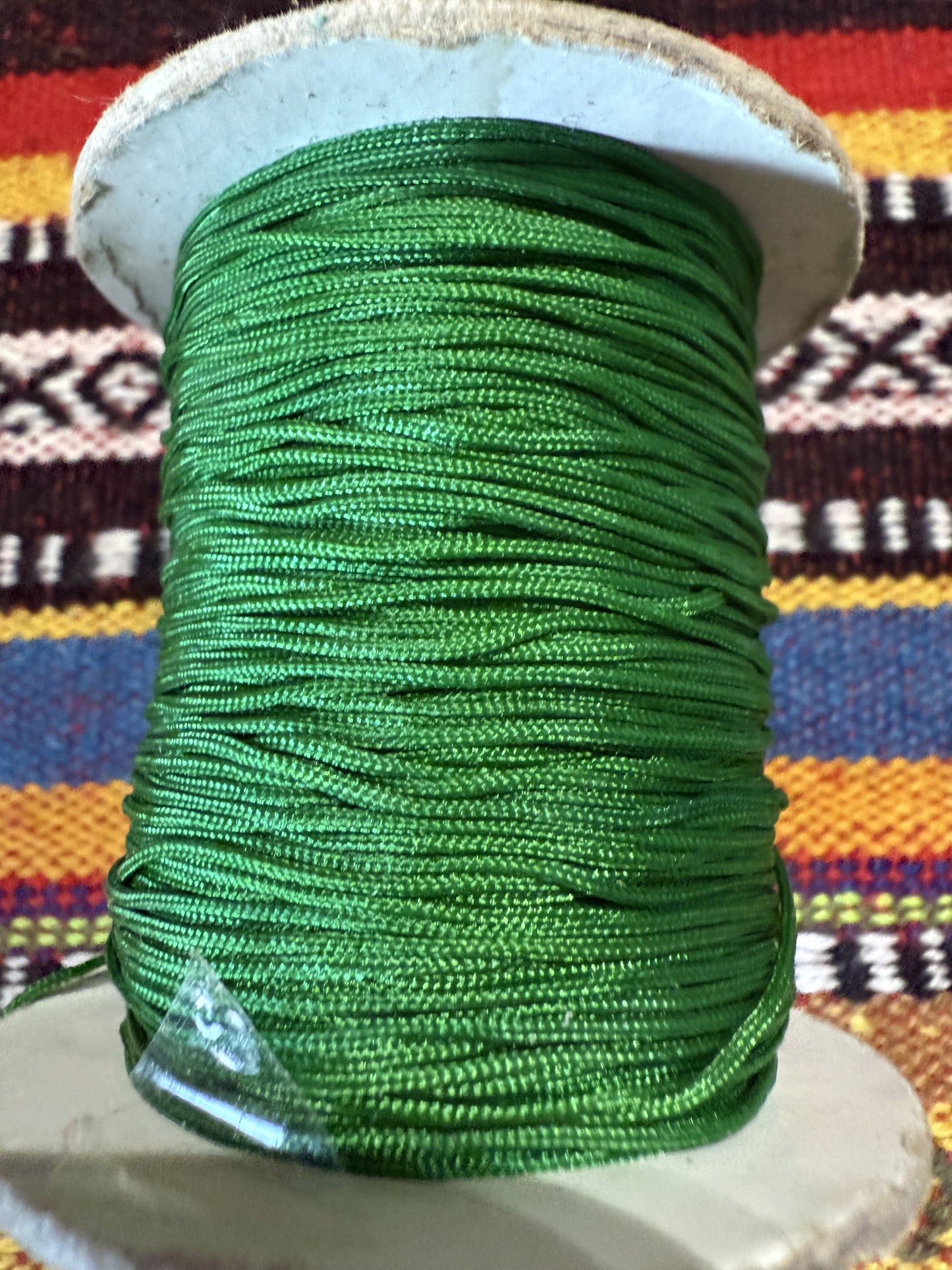 Macrame draad groen( prijs is per meter )