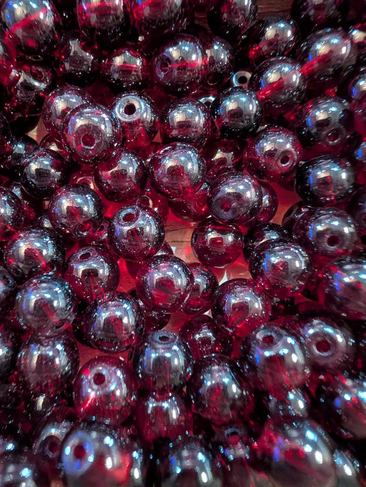 Donker rode glaskraal