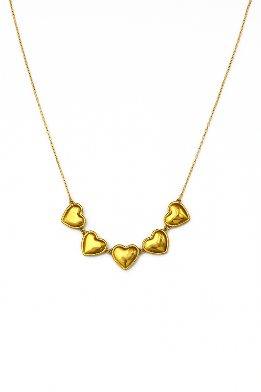 5 Hearts necklace