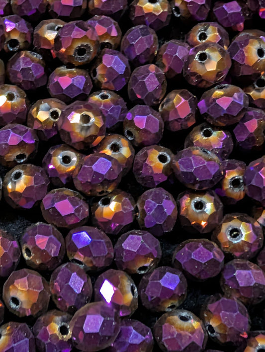 Paarse Facet kralen