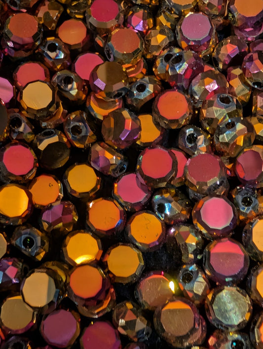 Mooie roze/oranje glas kralen