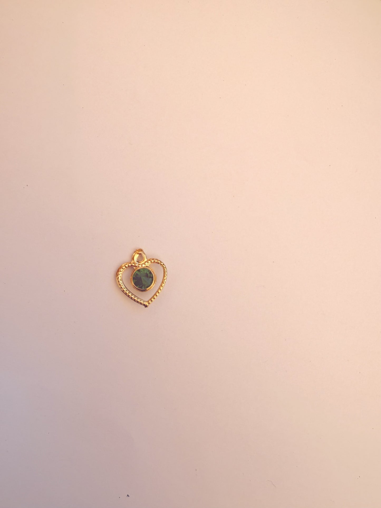 hart met blauw/groene steen