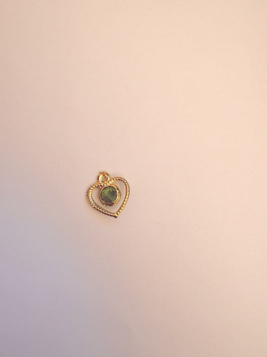 hart met groene steen