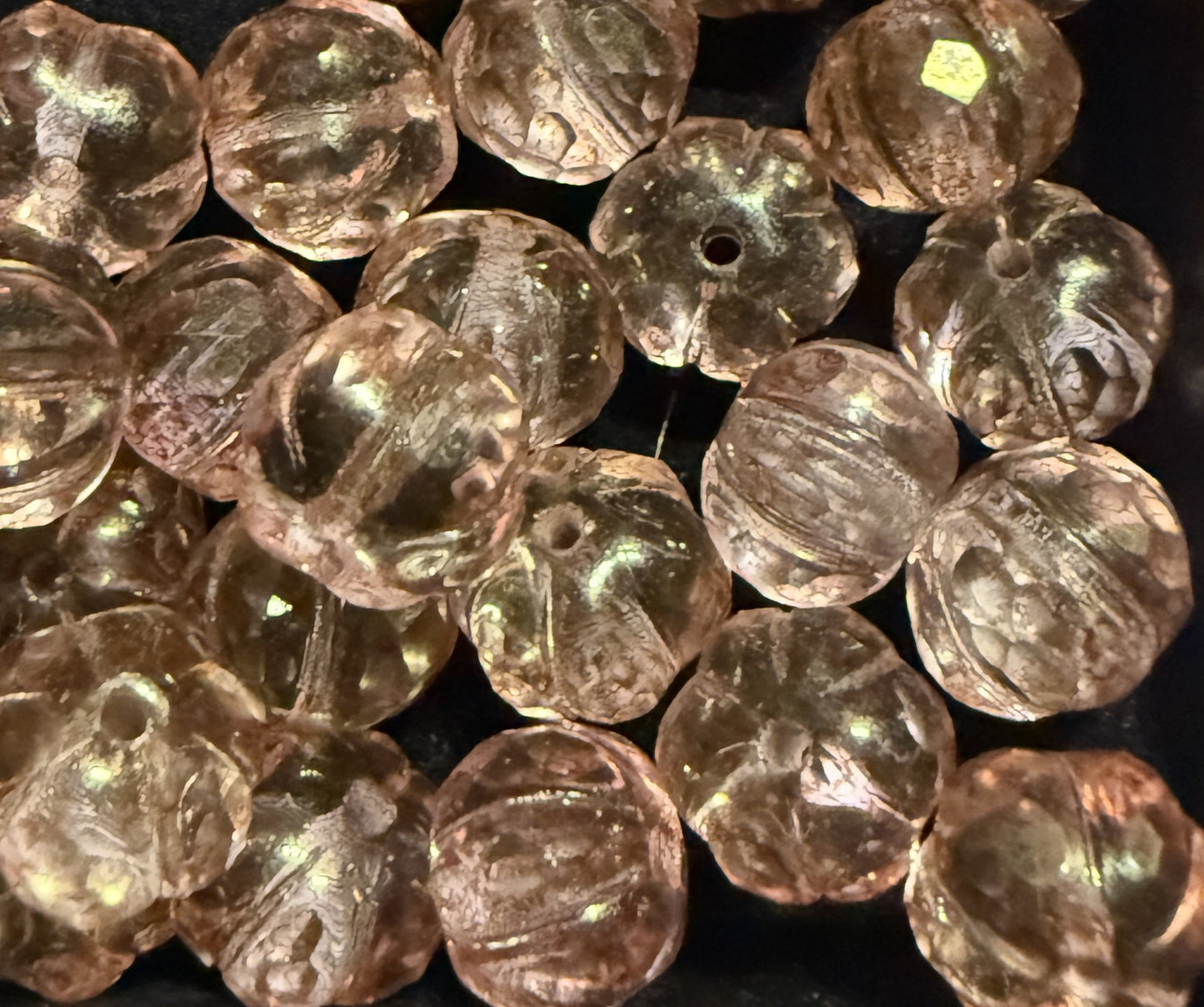 Zalm kleurige facet kraal