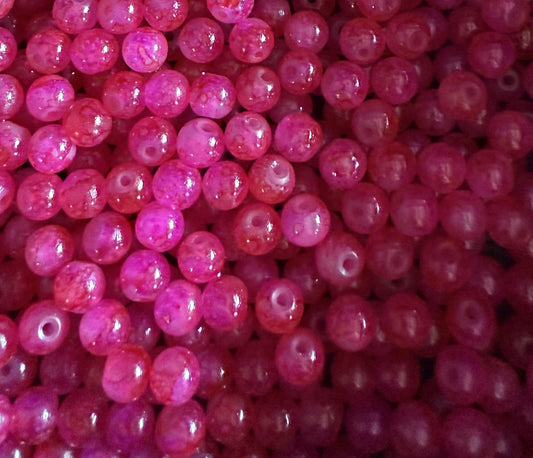 fuchsia roze acryl kraal