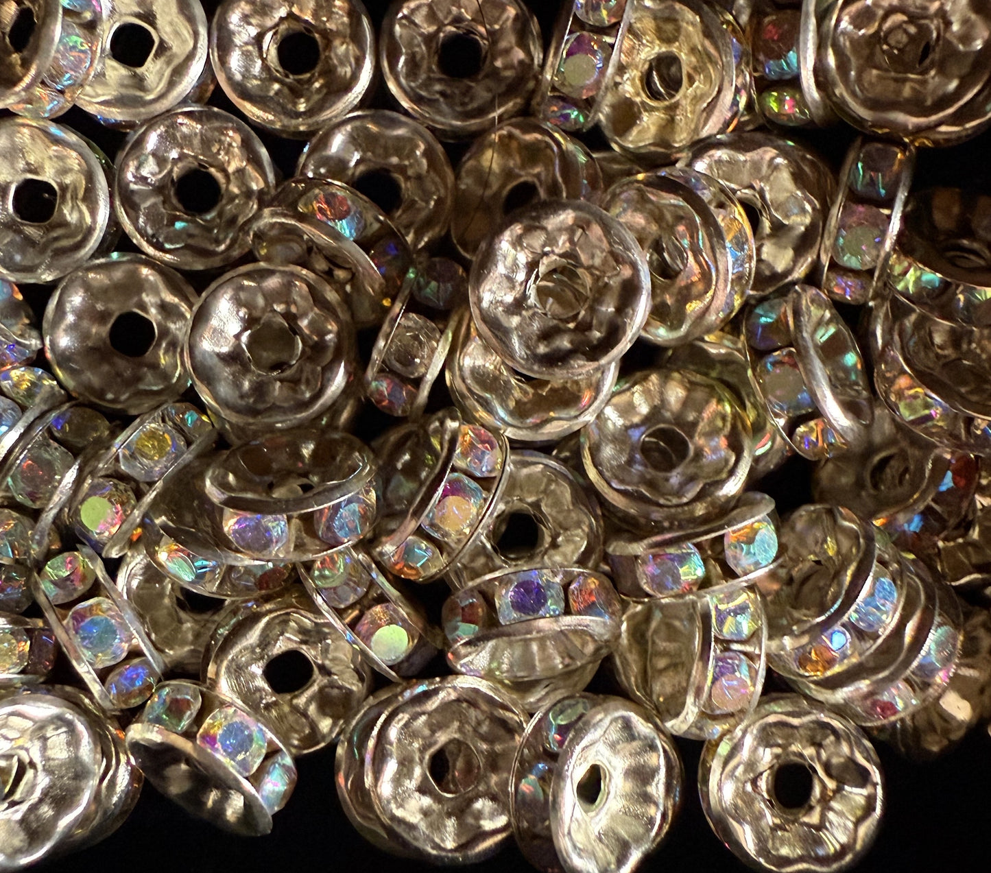 Rhinestone spacer Crystal AB