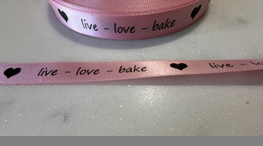 Live - love - bake ( prijs is per meter )