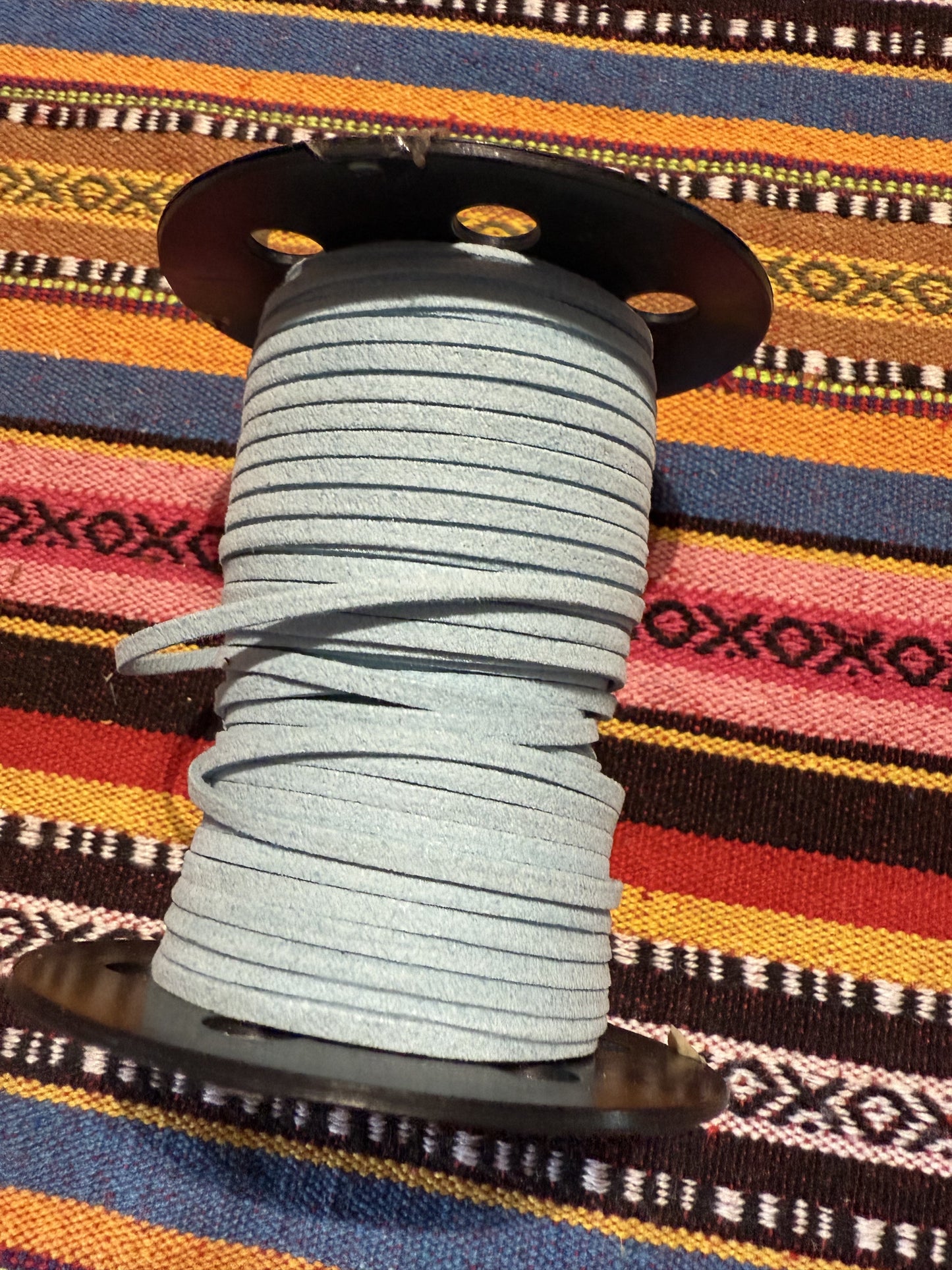 Suede veter grijs ( prijs is per meter )