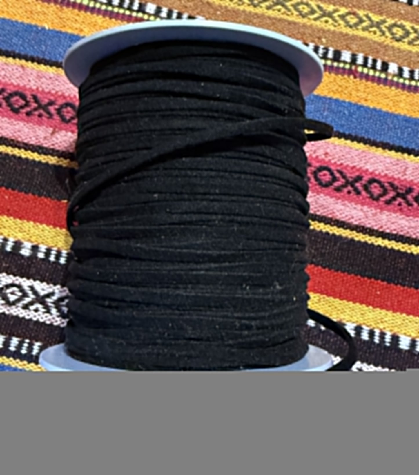 Suede veter zwart ( prijs is per meter )