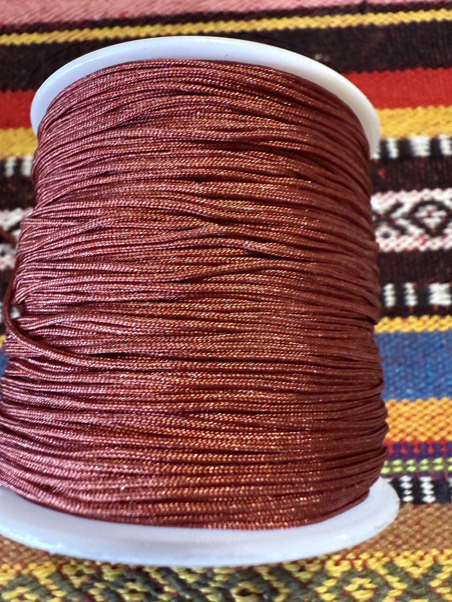 Macrame draad rood/bruin( prijs is per meter )