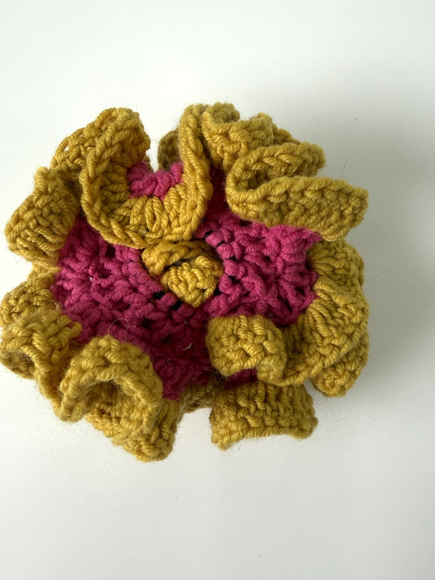 Scrunchie yellow/pink