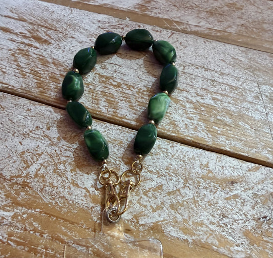 Groene telefoonkoord